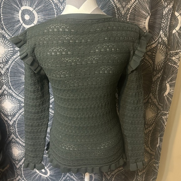 Green Long Sleeve Top by ZARA - Size Large - Picture 6 of 7